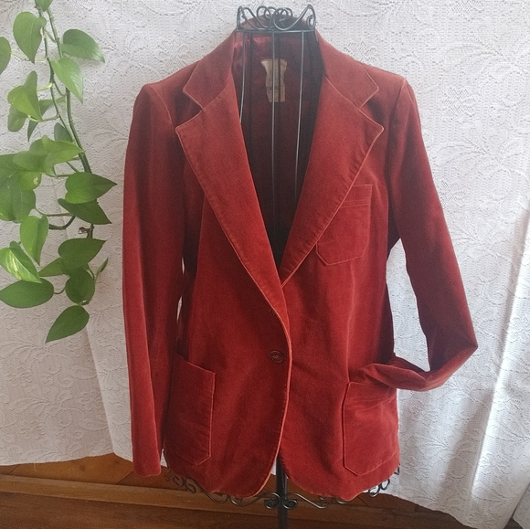 Vintage Jackets & Blazers - Tomboy of California Velvet Vintage Blazer Jacket